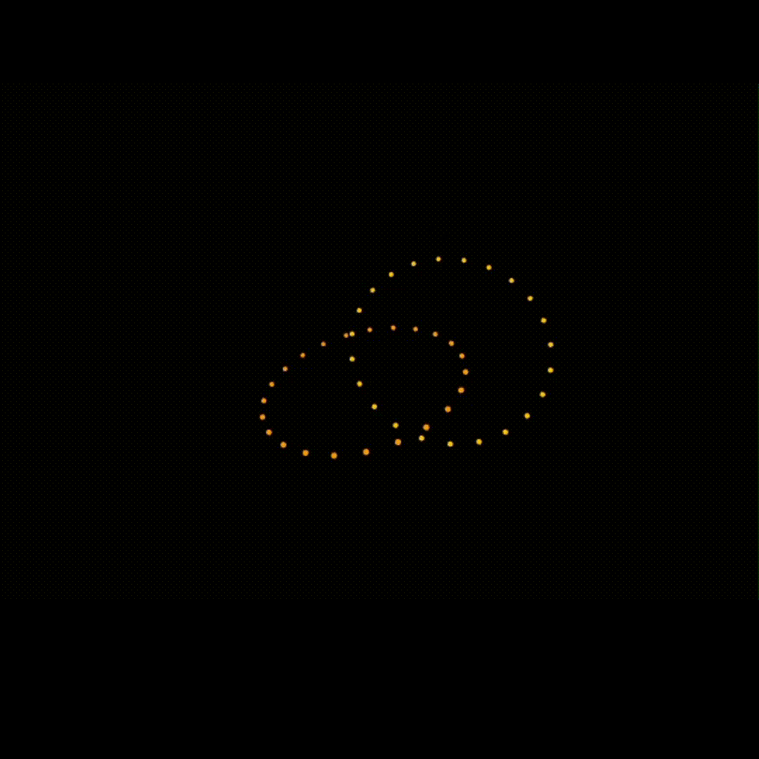 Animated drone light formation